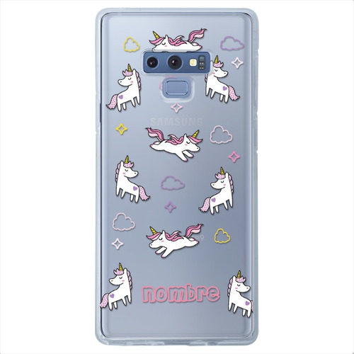 Funda Para Samsung Galaxy Unicornio Personalizada Tu Nombre