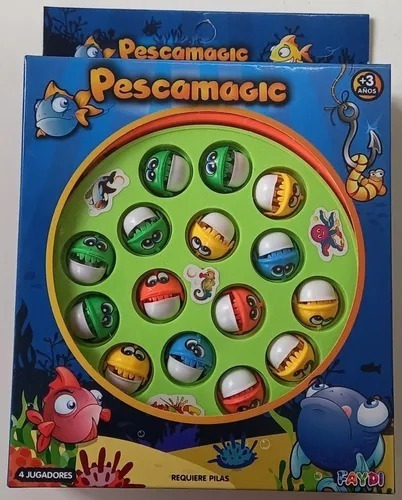 Juego De Pescamagic 15 Pescaditos P/3 Jugadores Con Pilas