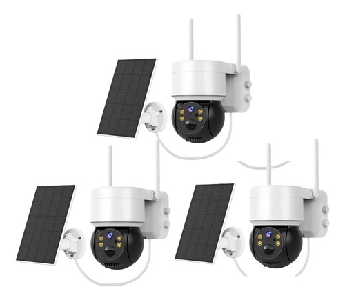 X3 Camara Ip Solar Wifi Cámara Exterior Ptz Vigilancia 360°