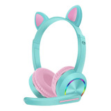 Auriculares Inalámbricos Bluetooth Con Luz Led Cat Ear