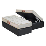 Cama Baú Solteiro: Colchão D33 Castor Sleep Max Relax+box C