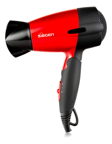 Secador De Pelo Siegen Sg-3011 Let's Go Travel Rojo 1400w