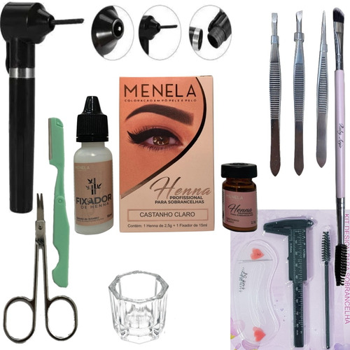 Kit Completo Sobrancelha Rena Menela E Materiais Completo 