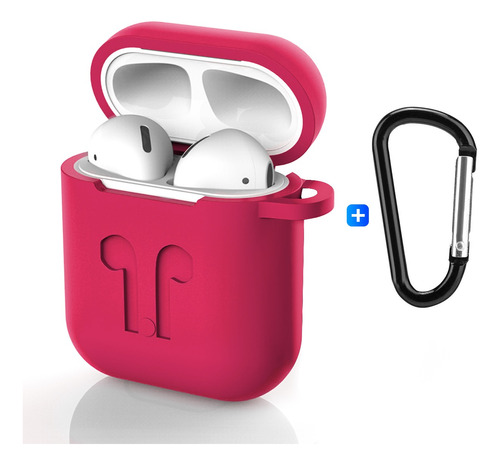 Funda Silicona Suave Protector Para AirPods 1/2 Color Sólido