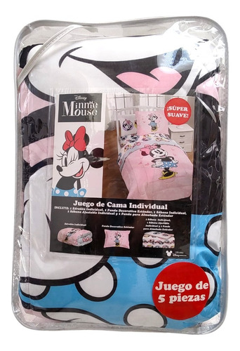 Edredón De Cama Individual Disney Minne Mouse