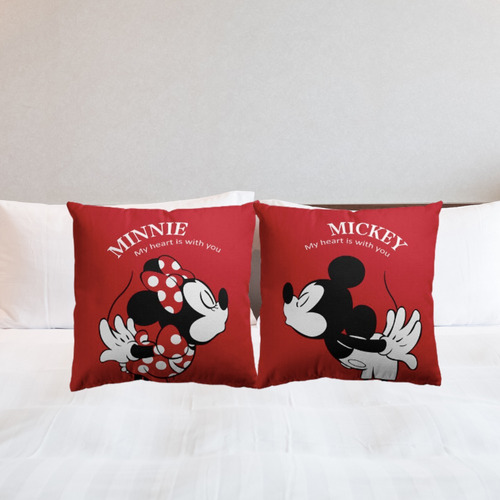 Pack Cojín Almohada Deco Hogar Disney Minnie & Mickey Mouse