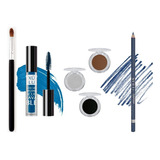 Kit De Maquillaje Completo Tonos Azules Xulu Cosmeticos