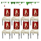 Fundas Sillas Navidad 8 Pz Comedor Adornos Decoracion Hogar