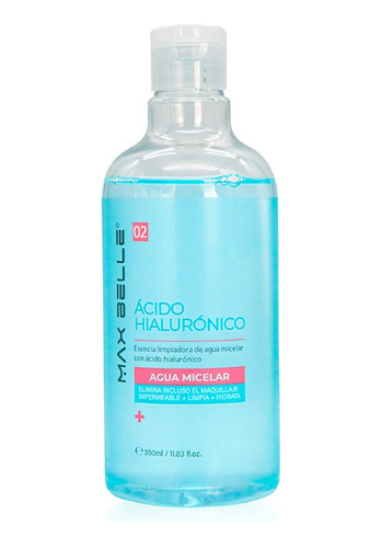 Agua Micelar Acido Hialuronico Hidratante 350ml Max Belle