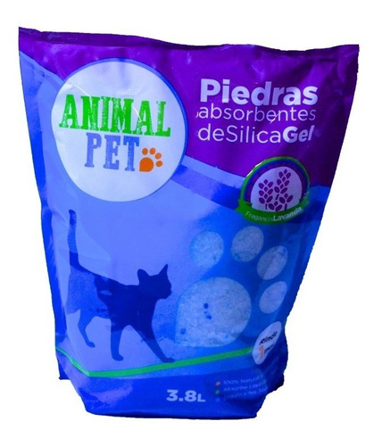 Piedras Sanitarias Silica Gel Lavanda Animal Pet X 3.8 Lts