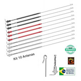 Kit 10 Antena Corta Pipa Anti Cerol Retrovisor Lr100 Moto