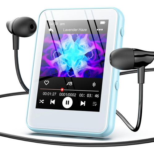 Reproductor Mp3 Jojolepai De 64 Gb Pantalla De 2.4   Azul