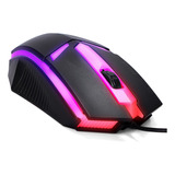 Mouse Com Fio Gamer Ergonômico Led Rgb Usb Óptico Notebook