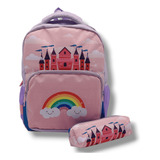 Mochila Escolar Grande Unicornio Nena Infantil Impermeable