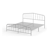 Base De Cama De Metal Blanca Heidi Zinus King 180x200x30cm Color Blanco