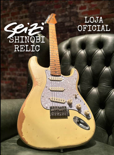 Guitarra Seizi Shinobi Relic  Cream Com Case