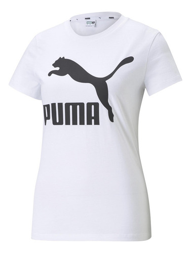 Polera Puma Classics Logo Tee Blanco Mujer