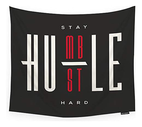 Quote Tapestry Wall Hanging Stay Humble Hustle Hard' Ph...