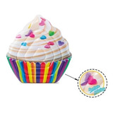Colchoneta Inflable Cupcake P/pileta 142x135cm Vinilo Intex