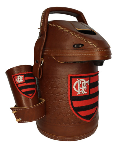 Garrafa Flamengo Terere 2,5 L Personalizada Couro Mateyna 
