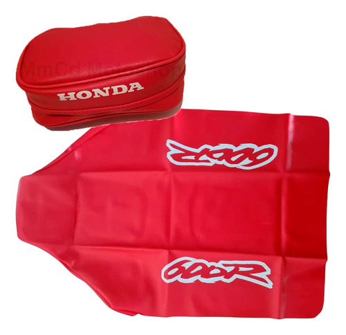 Funda Asiento Tapizado + Bolso Honda Xr600 Xr 600 95 Rojo