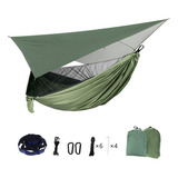 Hamaca Mosquitera Camuflaje + Tienda Gazebo Para Campamento