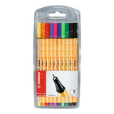 Rotulador Stabilo Point 88 Punta 0.4 Mm Estuche 10 Colores