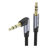 Cable Audio 90° Mini Plug 3,5 Stereo 1,5 M Auxiliar Vention