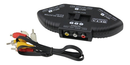 Switch Selector Rca Audio Y Video 3 En 1 Para Consolas Retro