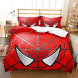 Conjunto De Roupa De Cama Spider-man Superhero Com Capa De E