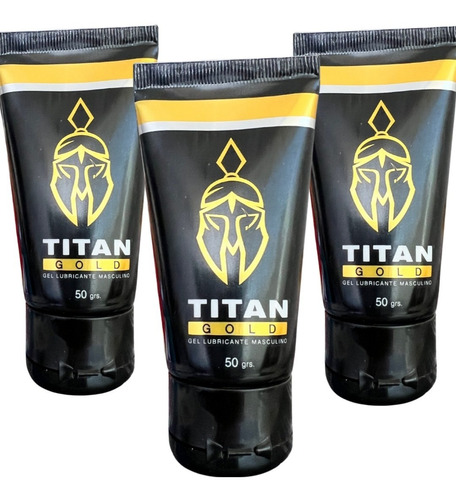 Pack X3 Lubricante Masculino Titan Gold Retarda Y Agranda