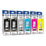 Kit Tinta Original Epson T554 T555  Para L8160 L8180