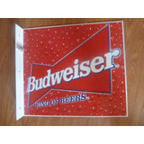 Antiguo Cartel Cerveza Budweiser Doble Faz Chapa No Enlozado