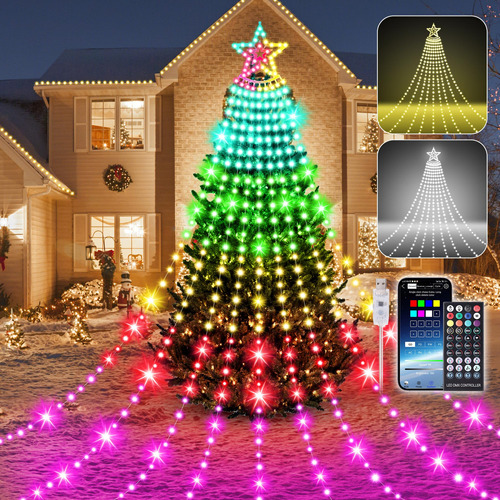 Uniwolk Luces De Navidad Inteligentes Con Control Remoto Y A