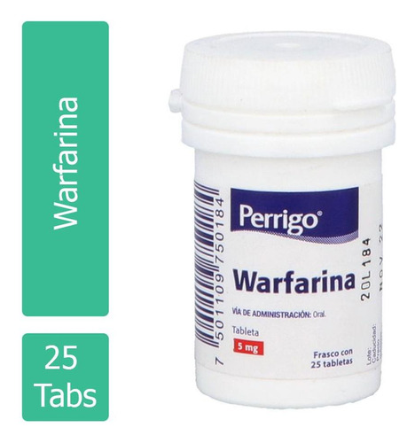 Warfarina 5 Mg Frasco Con 25 Tabletas - Rx