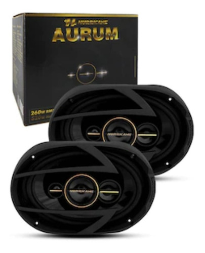 Auto Falante 6x9 Pol 260wrms Aurum Hurricane A69q Par