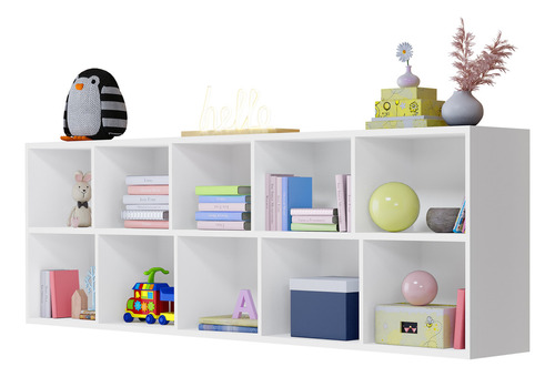 Organizador Horizontal/vertical Duplo Com 10 Nichos Ely Cor Branco