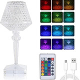 Lámpara Decorativa Diamante Led Rgb Recargable Touch Led Usb