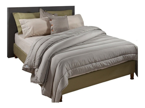 Plumón Twin Size Sensación Duvet Acolchado Edredon Perla