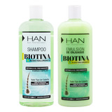 Han Biotina Kit Shampoo + Enjuague Anticaída Crecimiento 3c