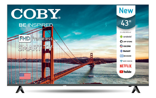 Smart Tv Pantalla 43 Pulgadas Coby Android Tv Led Full Hd