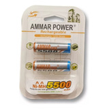 1 Par De Baterías Recargables Aa 5500 Mah Ni-mh 1.2 V