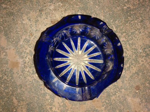 Cenicero Cristal De Murano Azul