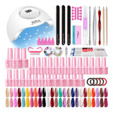 Aoxuylz Kit De Esmalte De Uñas De Gel,72w Uv Led Secador D.