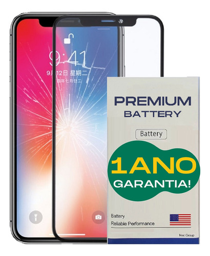 Battria Premium Para iPhone X A1865 A1901 + Duração + Tela!