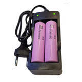 Carregador De Bateria 18650 + 2 Célula 18650 30q 3000mah