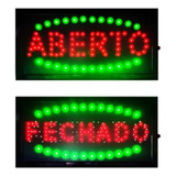 Placa Letreiro Painel Luminoso Led Aberto/ Fechado