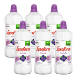 Kit Com 6 Desinfetantes Lysoform Uso Geral Lavanda 1l Cada