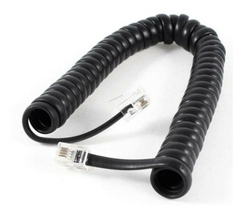 Cable Rulo Espiral Telefono 30cm A 2m Blanco O Negro