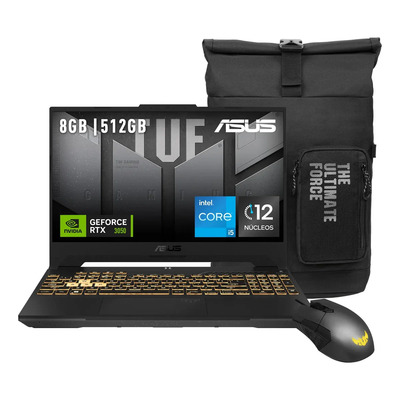 Laptop Asus Tuf Gaming F15 Fx Intel Ci5 Rtx3050 8g 512g Ssd Gris | Meses sin interés